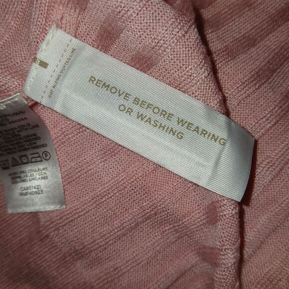 LOFT Lightweight Cardigan Women's Light Pink Open Front Long Sleeve XXSP - Picture 5 of 8